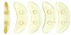 10 Grams 3x10mm Transparent Champagne Lustre CzechMates Crescent Glass Beads