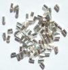 100 3x2mm Silver Plated Crimp Tubes