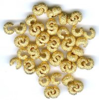 50 4mm Gold Stardust Crimp Covers