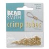 100 2x2mm Bright Gold Crimp Tubes
