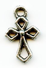 1 13x10mm Open Antique Silver Cross Pendant