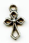 1 13x10mm Open Antique Silver Cross Pendant