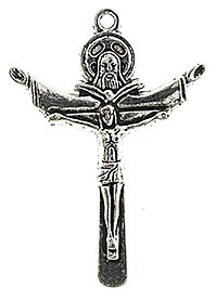 1 31x24mm Holy Trinity Antique Silver Cross