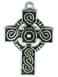 1 38x29mm Antique Silver Celtic Cross Pendant