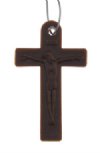 10 40x24mm Opaque Brown Acrylic Missionary Crosses