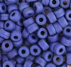 100 4x6mm Matte Opaque Cobalt Glass Crow Beads 