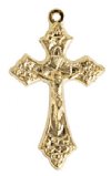1 31x18mm Bright Gold Crucifix