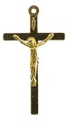 1 34x23mm Bright Gold Plate Crucifix
