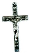 1 44x24mm Antique Silver Crucifix Pendant