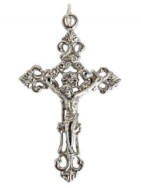 1 50x34mm Antique Silver Crucifix