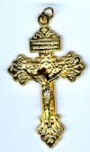 1 55x33mm Large Bright Gold Crucifix Pendant