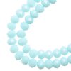 78, 4x6mm Faceted Opaque Light Blue Crystal Lane Donut Rondelle Beads