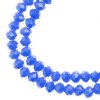 78, 4x6mm Faceted Opaque Dark Sapphire Crystal Lane Donut Rondelle Beads