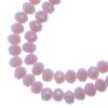 78, 4x6mm Faceted Opaque Light Purple Crystal Lane Donut Rondelle Beads