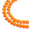 78, 4x6mm Faceted Opaque Orange Crystal Lane Donut Rondelle Beads