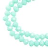 78, 4x6mm Faceted Opaque Turquoise Green Crystal Lane Donut Rondelle Beads