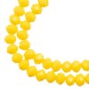 78, 4x6mm Faceted Opaque Yellow Crystal Lane Donut Rondelle Beads