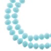 58, 6x8mm Faceted Opaque Light Blue Crystal Lane Donut Rondelle Beads