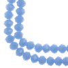 46, 8x10mm Faceted Opaque Dark Periwinkle Crystal Lane Donut Rondelle Beads