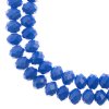 46, 8x10mm Faceted Opaque Dark Sapphire Crystal Lane Donut Rondelle Beads