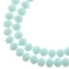 46, 8x10mm Faceted Opaque Light Blue Crystal Lane Donut Rondelle Beads