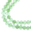 46, 8x10mm Faceted Opaque Light Green Crystal Lane Donut Rondelle Beads