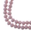 46, 8x10mm Faceted Opaque Mauve Crystal Lane Donut Rondelle Beads