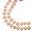 46, 8x10mm Faceted Opaque Light Cream Crystal Lane Donut Rondelle Beads