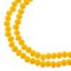 110, 3x4mm Faceted Opaque Yellow Crystal Lane Donut Rondelle Beads