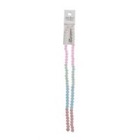 78, 4x6mm Faceted Pastel Mix Crystal Lane Donut Rondelle Beads