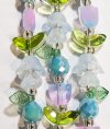 7 Inch Strand Crystal Lane 16x14mm Purple and White Opal Tulip Beads with Pears Sets