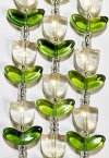 7 Inch Strand Crystal Lane 16x14mm Crystal Golden Lustre Tulip Bead Sets