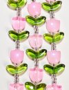 7 Inch Strand Crystal Lane 16x14mm Pink Opal Tulip Bead Sets