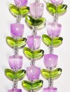 7 Inch Strand Crystal Lane 16x14mm Violet Purple Opal Tulip Bead Sets