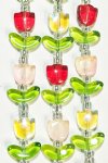 7 Inch Strand Crystal Lane 16x14mm Transparent Red, Crystal AB, and Pink Opal Tulip Bead Sets