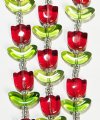 7 Inch Strand Crystal Lane 16x14mm Transparent Red Tulip Bead Sets