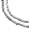 246, 1.5x2.5mm Faceted Half Coat Silver AB Crystal Lane Donut Rondelle Beads