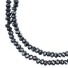 246, 1.5x2.5mm Faceted Gunmetal Lustre Crystal Lane Donut Rondelle Beads