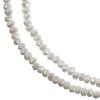 246, 1.5x2.5mm Faceted Opaque White AB Crystal Lane Donut Rondelle Beads