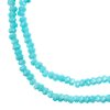 246, 1.5x2.5mm Faceted Opaque Blue Crystal Lane Donut Rondelle Beads