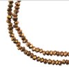 246, 1.5x2.5mm Faceted Metallic Copper Iris Crystal Lane Donut Rondelle Beads