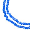 246, 1.5x2.5mm Faceted Opaque Dark Sapphire Crystal Lane Donut Rondelle Beads