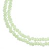 246, 1.5x2.5mm Faceted Opaque Light Green Crystal Lane Donut Rondelle Beads