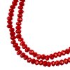 246, 1.5x2.5mm Faceted Opaque Red Crystal Lane Donut Rondelle Beads