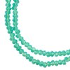 246, 1.5x2.5mm Faceted Opaque Turquoise Green Crystal Lane Donut Rondelle Beads