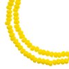 246, 1.5x2.5mm Faceted Opaque Yellow Crystal Lane Donut Rondelle Beads