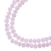 110, 3x4mm Faceted Opaque Pink Crystal Lane Donut Rondelle Beads
