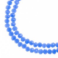 110, 3x4mm Faceted Opaque Dark Periwinkle Crystal Lane Donut Rondelle Beads