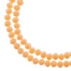 110, 3x4mm Faceted Opaque Cream Crystal Lane Donut Rondelle Beads