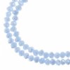 110, 3x4mm Faceted Opaque Light Periwinkle Crystal Lane Donut Rondelle Beads